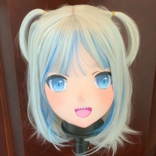 (AL16) Customize Character ’Shark“ Female/Girl Resin Half/ Full Head With Lock Cosplay Japanese Anime Game Role Kigurumi Mask